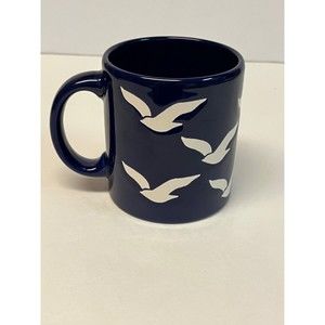 Waechtersbach W. Germany Ceramic Mug Vintage 80s 90s Coastal Grandma Seagulls